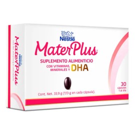 Multivitamínico con Dha Nestlé MaterPlus Caja con 30 Cápsulas