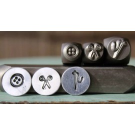 Unbranded SUPPLY GUY Sewing 3 Stamp Metal Punch Design Stamp Set - SGCH-104/110/1