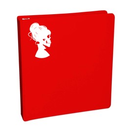 Bargain Max Decals Victorian Woman Skull Sticker Decal Notebook Car Laptop 5.5" (White)