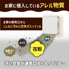 Toyo Aluminum S5448 Dust Removal Filter, Ventilation Fan, Indoor, Lid Included, Insert Type, Allergy Blocking, Air Vent, Ventilation, Pollen, Insects, Approx. 6.3 x 6.3 inches (16 x 16 cm), 1 Piece