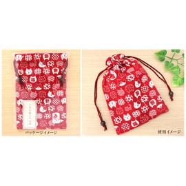 Keisui Goshuin Book, Drawstring Bag, Case, Goshuin Book, Cat Navy, 7.1 x 10.4 inches (18 x 26.5 cm)