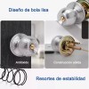 Cerradura de Perilla Banna Acero Inoxidable Puerta Principal Plata