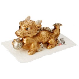 Ale-net Figurine, Kaiun Ryu (Length 2.4 x Width x Height) 2.4 x 5.3 x 3.3 inches (6 x 13.5 x 8.5 cm), Shouluck Kinryu, Seto Ware