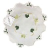 Embroidered Shamrock Doilies Pack of 4 Scallop Edge Leaf Design