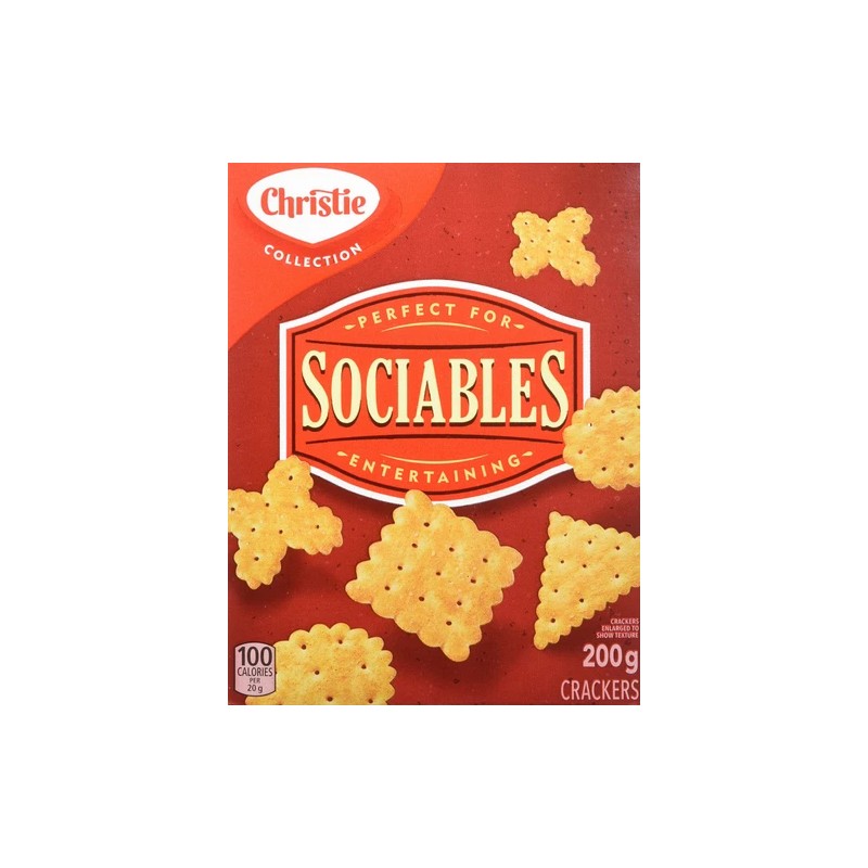 Christie SOCIABLES Crackers, 200g/7.1oz. Box