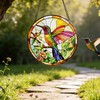 Hummingbird Stained Glass Suncatcher Window Hanging Gifts for Bird Lovers