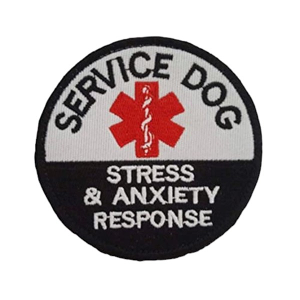 Service Dog Vest Emblem Stress & Anxiety Response Hook and