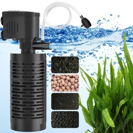 AquaMiracle Aquarium Filter Replacement Filter Media, Including 2 x Coarse Sponge, 2 x Fine Sponge, 4 x Carbonized Sponge & 1 x Bio-Balls(for QR-088)