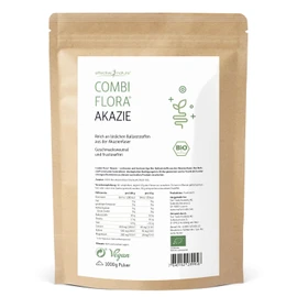 effective nature Akazienfasern Pulver Bio - 1000 g - 80% Ballaststoffanteil - 100 Tage Vorrat - Bio-zertifiziert & Natrlich rein - Ohne Zus?tze