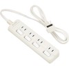 Elpa WLS-410EB(W) Lamp Prestap Switch Outlet Eco 4 Outlet 1m