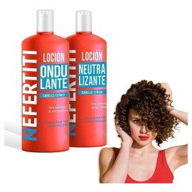 Kit Loción Ondulante + Neutralizante P/pelo Teñido Nefertiti
