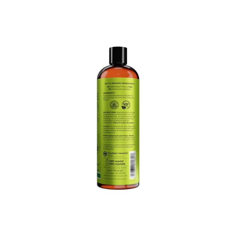 Seven Minerals - Gel de Aloe Vera - 99% Orgánico