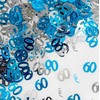 SHATCHI 28g Blue & Silver 60th Birthday Confetti Foil Metallic
