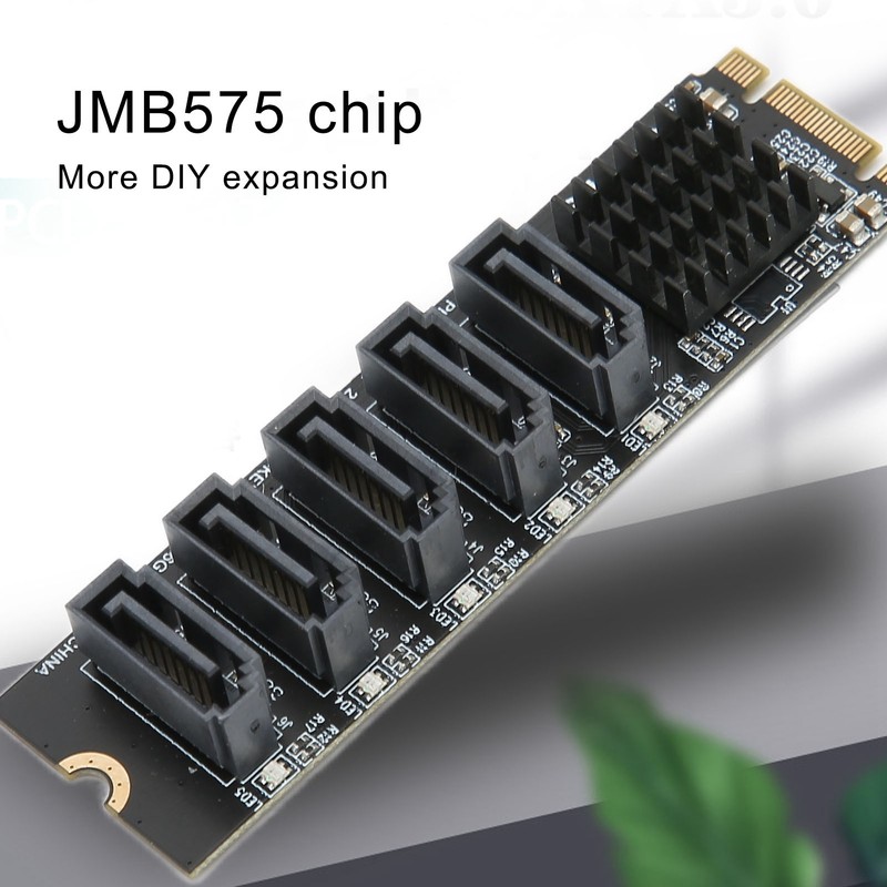 Convert Adapter Card M.2 NGFF BKEY SATA to 5 Port