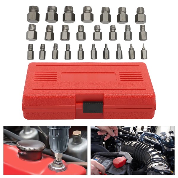 Unbranded Stripped Bolt Extractor Impact Socket Set 25 PCS Damaged