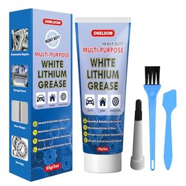 White Lithium Grease Multi-Purpose Grease Waterproof Lubricant for Hinges, Bearings, Gears, Track Rail, Ideal for Marine, Automotive, Industrial & Household 3oz/85g
