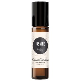 Edens Garden Jasmine- Sambac Absolute Essential Oil Roll-On- 100% Pure Premium Grade, Natural, Therapeutic, Aromatherapy, Kid & Skin Safe, The Best for Body, Health Pre-Diluted 10 ml (.33 fl oz)