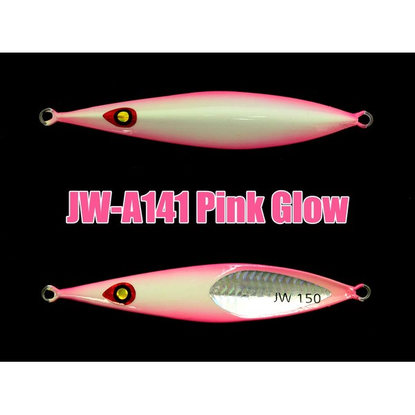 Jigging world JW-A141 New Slow Pitch JIGS (Pink/Glow, 215G)