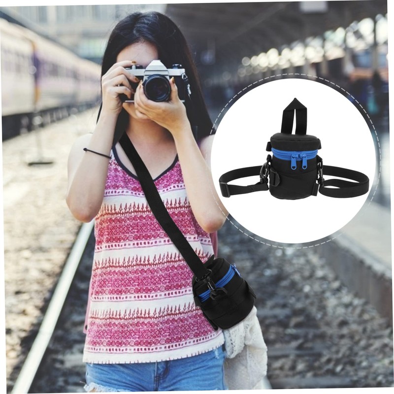 TEHAUX 1Pc Shockproof Camera Lens Bag Portable Photography Accessory Case
