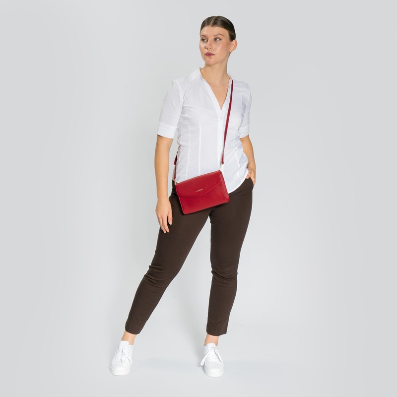 Lazarotti Bologna Leather Clutch | 23 cm Medium Women's Shoulder