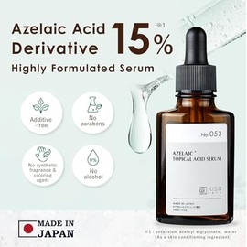 KisoCare, BALANCING ESSENCE AZ, Azelaic Acid Derivative 15 Facial Serum with Niacinamide and stable vitamin C derivative APS, 30ml                    