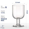 Bormioli Rocco Hosteria Set Of 6 Stackable Wine Glasses, 5.5