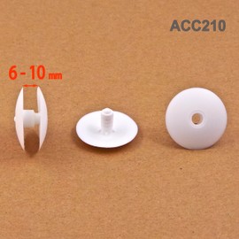 ajile Panel Pop Display Plastic Clip Rivet Push Rivet for Polyethylene Thick White 30 mm Head Diameter 6 – 10 mm – 20 pieces – ACC210X20 FBA