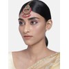 I Jewels Womens 18K Gold Plated Traditional Kundan & Pearl