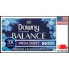 Downy Infusions BALANCE Cloth MEGA Dryer Sheets CRISP RAIN BLUE
