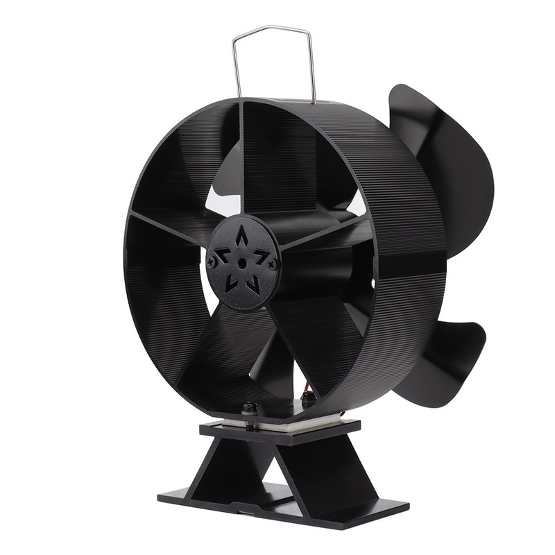Heat Powered Stove Fan Aluminum Alloy 4 Blades Strong Wind