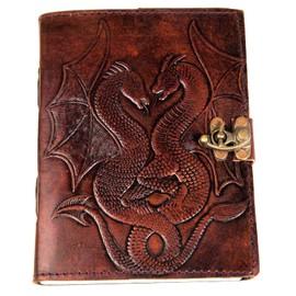 URBAN LEATHER Dungeons and Dragons DND Journal for Men Women to Write on with Clasp Brown Handmade Vintage Drawing Sketchbook Scrapbook Writing Notebook Blank Lined Pages