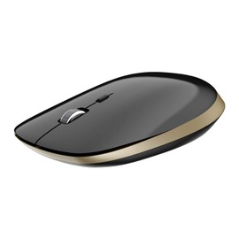 Bluetooth Mouse, Wireless Mouse, Wireless Quiet, Small, Thin, Portable, No Noise, Optical Mouse for Laptop, Computer, PC, Mac - Black, Black