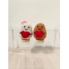 Crochet Potato Couple with Heart, Crochet Heat Hug Keychain, Hug