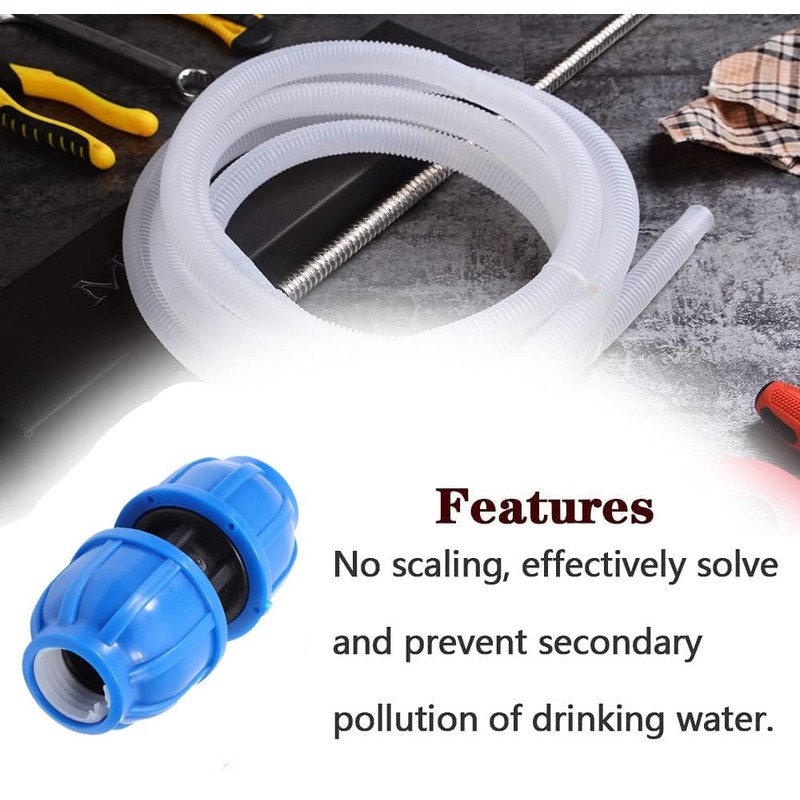Straight Connector, 5pcs Pe Plastic 20mm to 20mm Straight Water