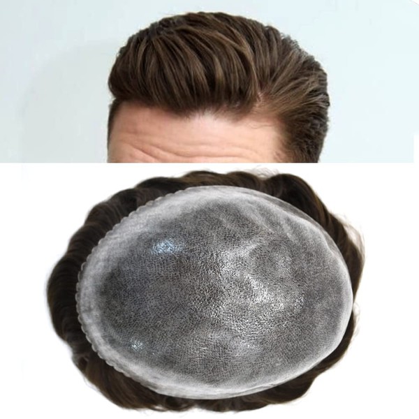 Toupee for Men Full Poly Hair Piece for Men European