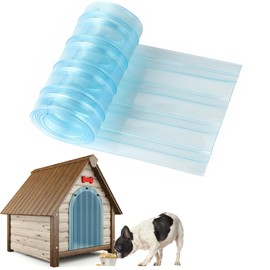 Plastic Door Strips Doggy Door Replacement Flap Plastic Door Curtain Dog House Transparent Door Flap Curtain Strips for DIY Dog or Cat Door, Easy to Cut & Install, 7.9 in x 4.9 ft