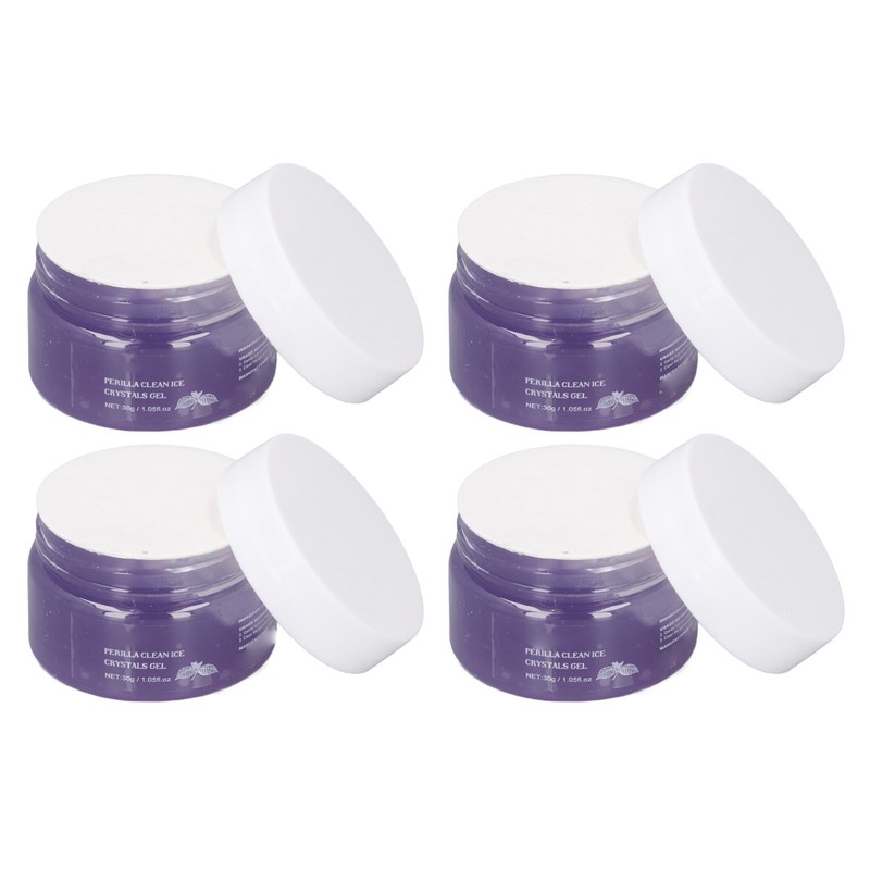 4Pcs Face Clean Gel Perilla Facial Skin Care Cleansing Hydrating