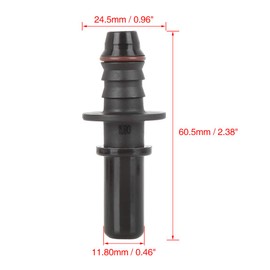 X AUTOHAUX 2pcs 11.80mm ID10 Car Fuel Line Hose Quick Release Male Connector