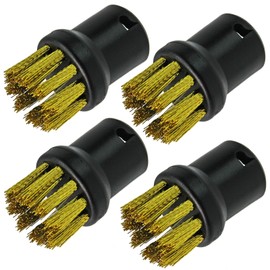 SPARES2GO Brass Wire Brush Nozzles Compatible with Karcher Steam Cleaner (Pack of 4)
