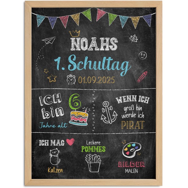 SpecialMe® Blackboard Poster for School Enrolment - Personalised with Name