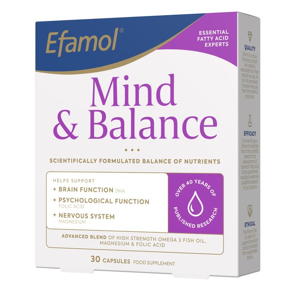 Efamol Mind & Balance | DHA & EPA | Brain Function Supplement | 30 Capsules
