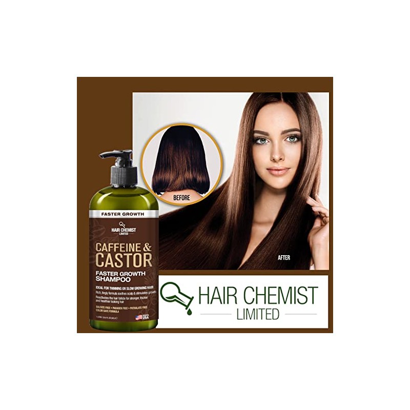 Hair Chemist Champú de crecimiento más rápido con cafeína y
