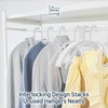 15" Compact Slim & Slimlink Interlocking Clothes Hangers, Space-Saving Lightweight