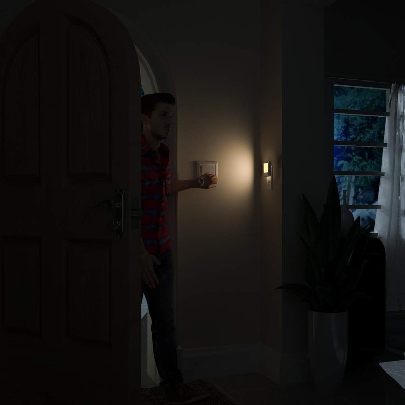MAZ-TEK Plug in Motion Sensor Lights with Adjustable Brightness,Warm White