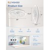 ZMISHIBO Low Profile Ceiling Fans with Lights, Flush Mount Modern