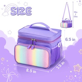 TATAVR Travel Bag Compatible with Yoto Player (3 Generation), Card Holder Holds up to 30 Cards with Shoulder Strap, Travel Bag for Bluetooth Audio Speaker and Headphones Accessories, purple, bohemian