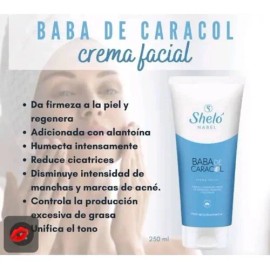 Crema Facial Baba de Caracol y Colágeno Sheló Nabel para Piel Mixta 250ml                                                                             