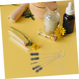 Ipetboom 5pcs Travel Consumables Brush Stainless Steel Bottle Flask Brush scrubbing Brush Small Brush Vial Jewelry Water Cleaning Brush