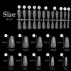 NTIP-002 Nail Tips, Medium Ballerina, 240 Pieces, 10 Sizes, Medium