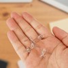 Transparent drawing pins, pack of 200, rice tacks with head,